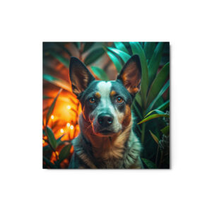 Metal Sketch - Australian Cattle Dog (Realistic Glow) 12" x 12"