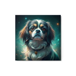 Metal Sketch - Japanese Chin (Colorful Glow) 12" x 12"