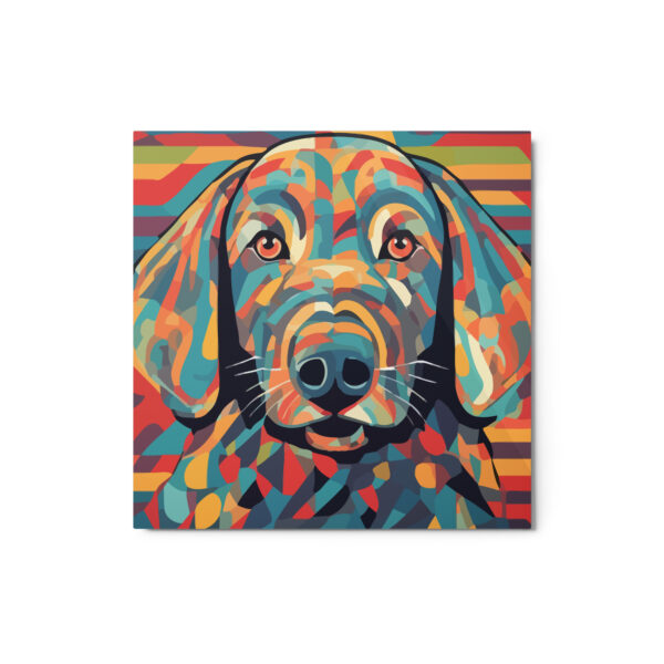 Metal Sketch - Curly-Coated Retriever (Geometric Grace) 12" x 12"