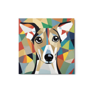 Metal Sketch - Whippet (Geometric Grace) 12" x 12"