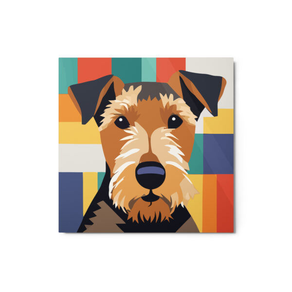 Metal Sketch - Welsh Terrier (Geometric Grace) 12" x 12"