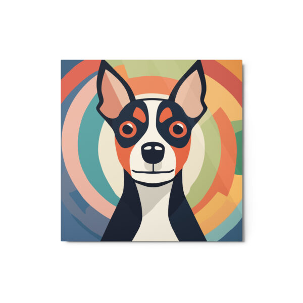 Metal Sketch - Toy Fox Terrier (Geometric Grace) 12" x 12"