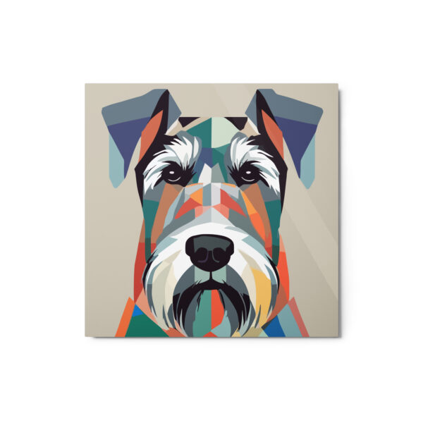 Metal Sketch - Standard Schnauzer (Geometric Grace) 12" x 12"