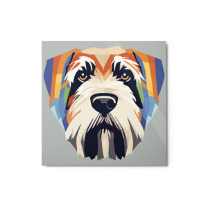 Metal Sketch - Soft Coated Wheaten Terrier (Geometric Grace) 12" x 12"