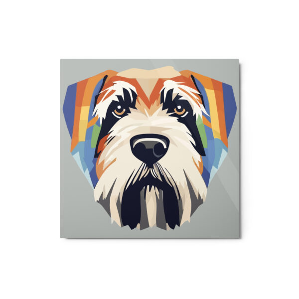 Metal Sketch - Soft Coated Wheaten Terrier (Geometric Grace) 12" x 12"
