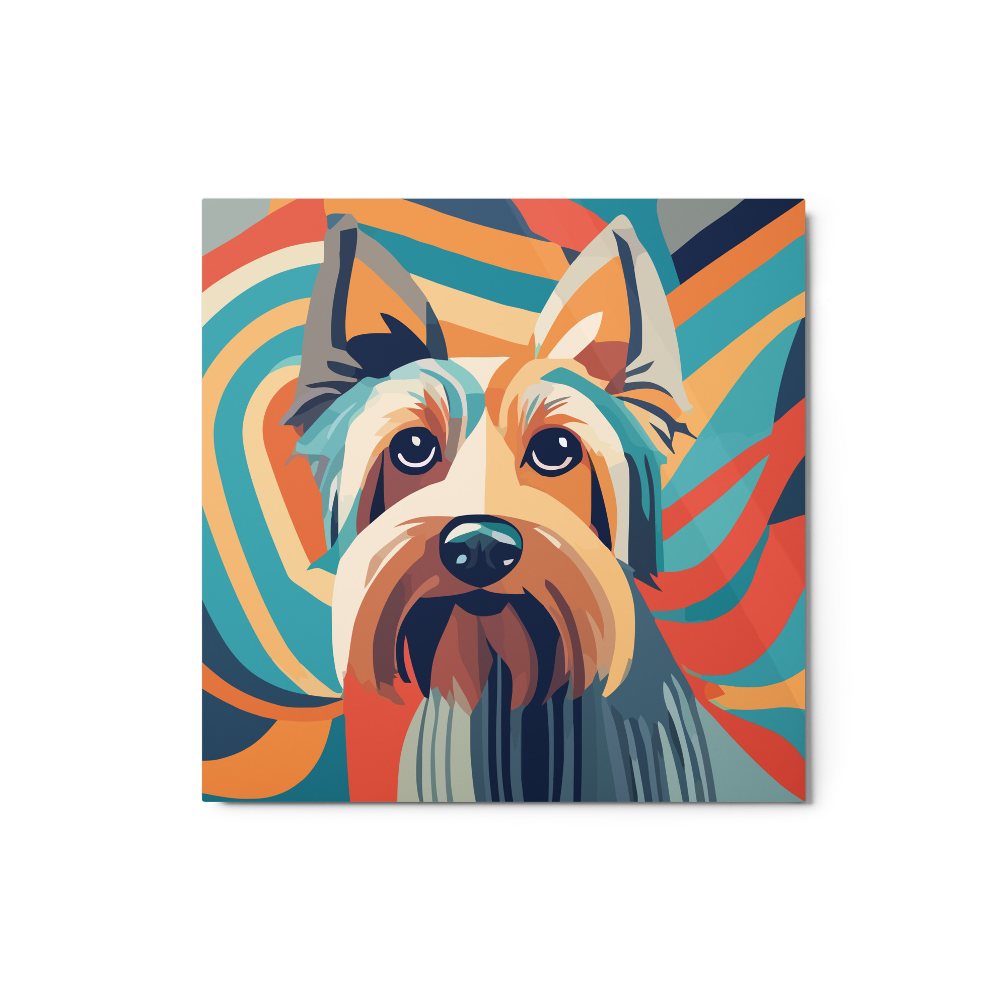 Metal Sketch - Silky Terrier (Geometric Grace) 12" x 12"