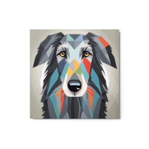 Metal Sketch - Scottish Deerhound (Geometric Grace) 12" x 12"