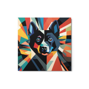 Metal Sketch - Schipperke (Geometric Grace) 12" x 12"