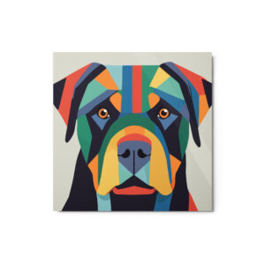 Metal Sketch - Rottweiler (Geometric Grace) 12" x 12"