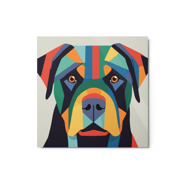 Metal Sketch - Rottweiler (Geometric Grace) 12" x 12"