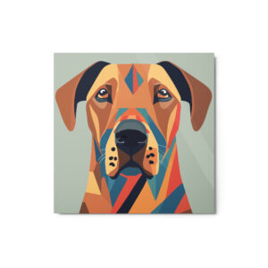 Metal Sketch - Rhodesian Ridgeback (Geometric Grace) 12" x 12"
