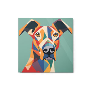 Metal Sketch - Pharoah Hound (Geometric Grace) 12" x 12"