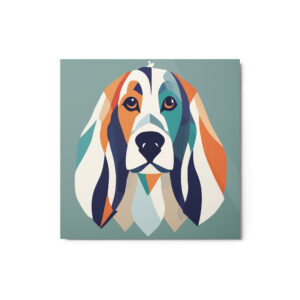 Metal Sketch - Petits Bassets Griffons Vendeen (Geometric Grace) 12" x 12"