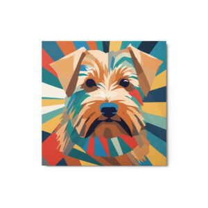 Metal Sketch - Norfolk Terrier (Geometric Grace) 12" x 12"