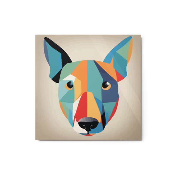 Metal Sketch - Miniature Bull Terrier (Geometric Grace) 12" x 12"