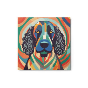Metal Sketch - Irish Water Spaniel (Geometric Grace) 12" x 12"