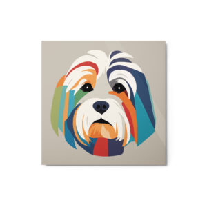 Metal Sketch - Havanese (Geometric Grace) 12" x 12"