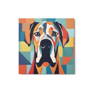 Metal Sketch - Great Dane (Geometric Grace) 12" x 12"