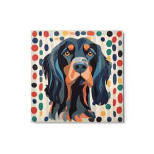 Metal Sketch - Gordon Setter (Geometric Grace) 12" x 12"