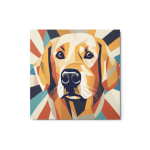 Metal Sketch - Golden Retriever (Geometric Grace) 12" x 12"