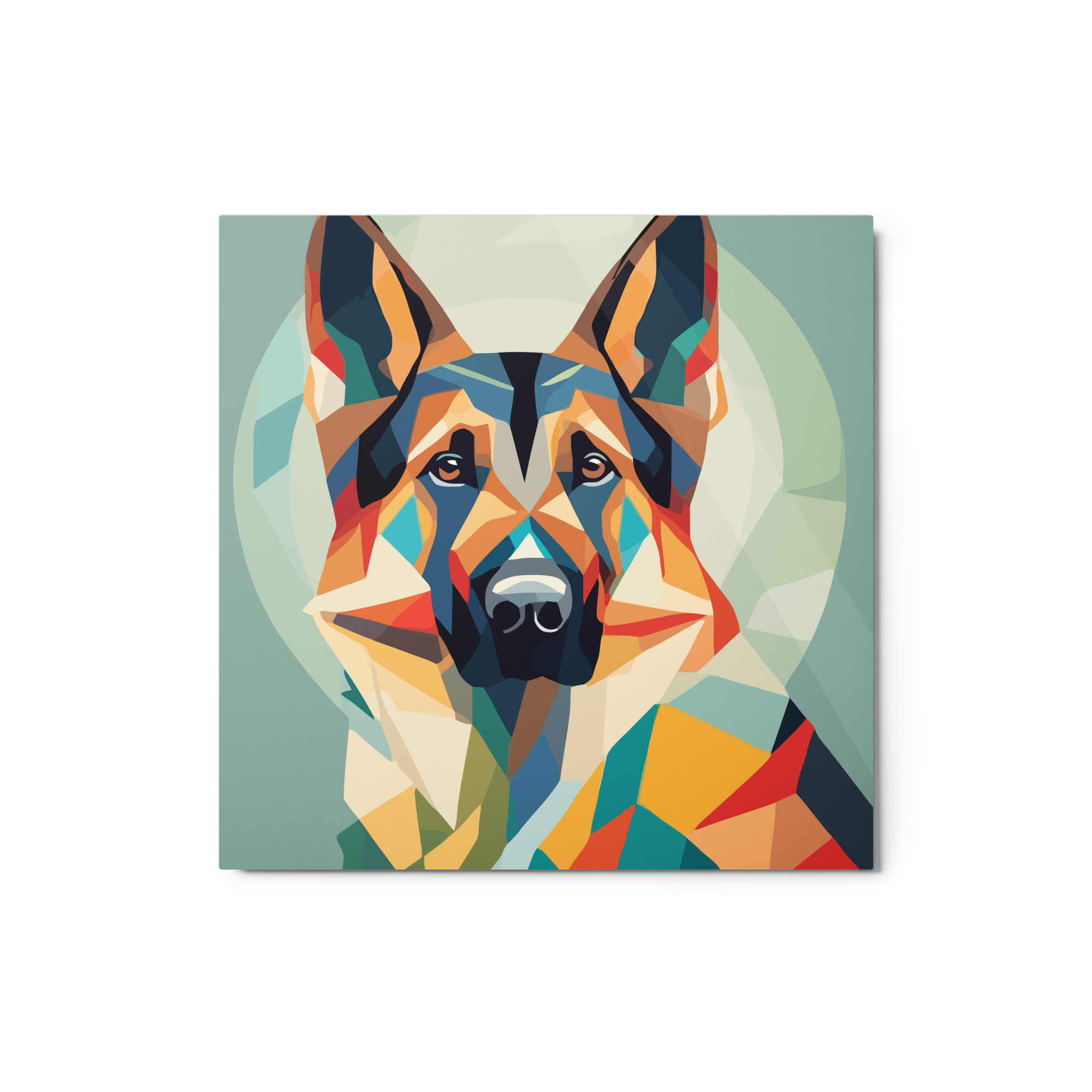 Metal Sketch - German Shepherd Dog (Geometric Grace) 12" x 12"