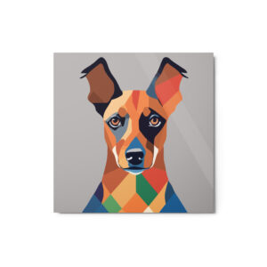Metal Sketch - German Pinscher (Geometric Grace) 12" x 12"