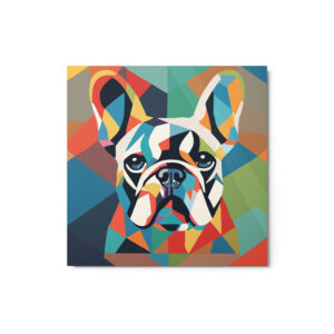 Metal Sketch - French Bulldog (Geometric Grace) 12" x 12"