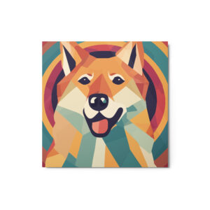 Metal Sketch - Finnish Spitz (Geometric Grace) 12" x 12"
