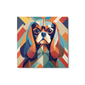 Metal Sketch - English Toy Spaniel (Geometric Grace) 12" x 12"