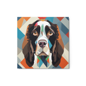 Metal Sketch - English Springer Spaniel (Geometric Grace) 12" x 12"