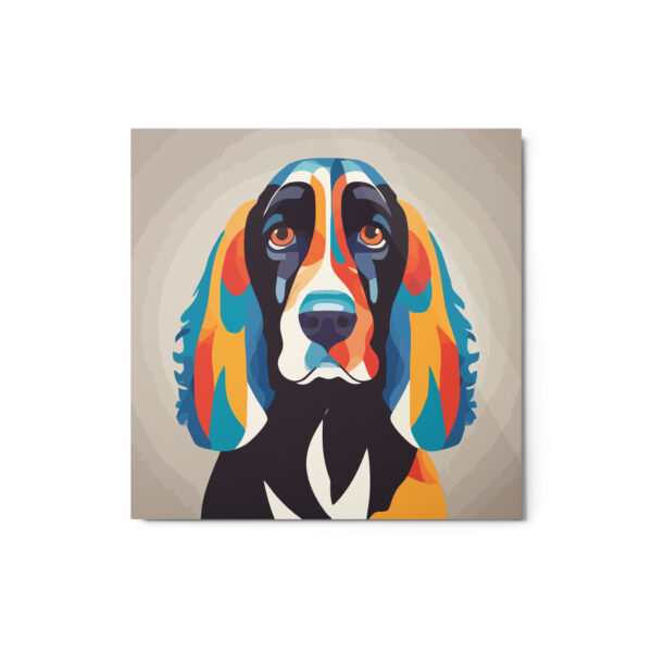 Metal Sketch - English Cocker Spaniel (Geometric Grace) 12" x 12"