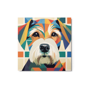 Metal Sketch - Dandle Dinmont Terrier (Geometric Grace) 12" x 12"