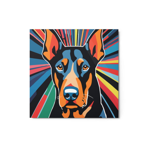 Metal Sketch - Doberman Pinscher (Geometric Grace) 12" x 12"