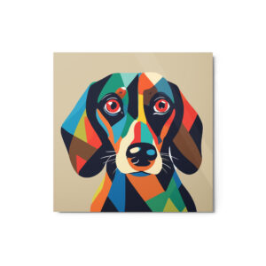 Metal Sketch - Dachshund (Geometric Grace) 12" x 12"