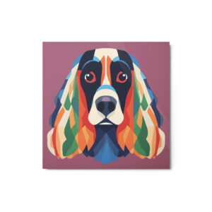 Metal Sketch - Cocker Spaniel (Geometric Grace) 12" x 12"