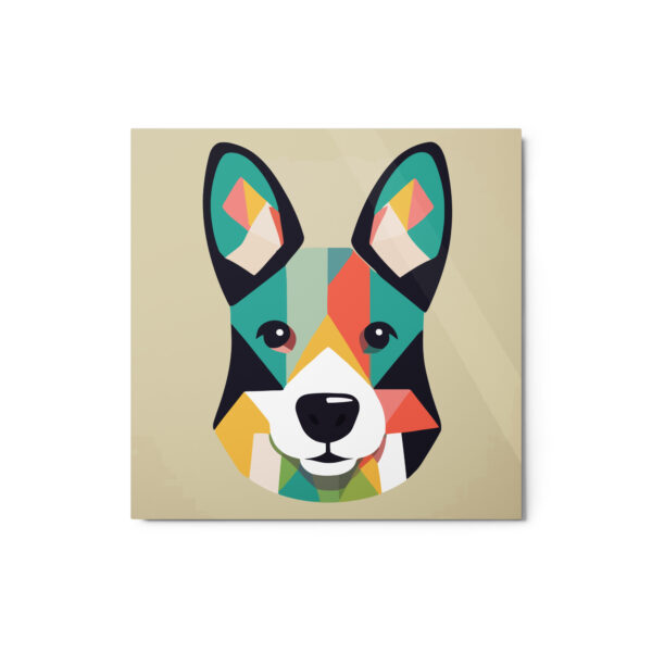 Metal Sketch - Cardigan Welsh Corgi (Geometric Grace) 12" x 12"