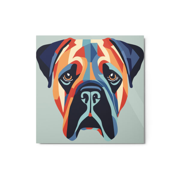 Metal Sketch - Bullmastiff (Geometric Grace) 12" x 12"