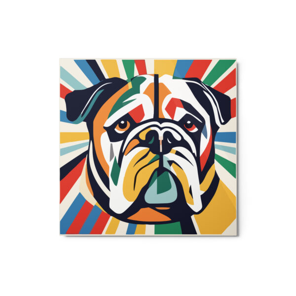 Metal Sketch - Bulldog (Geometric Grace) 12" x 12"