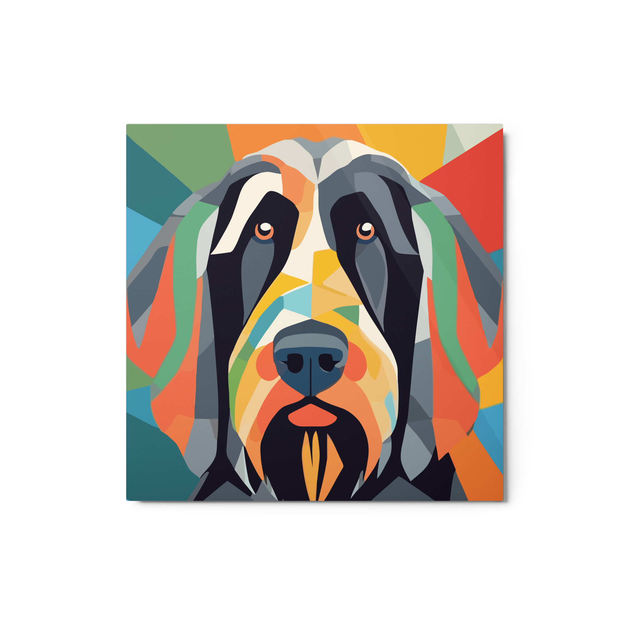 Metal Sketch - Briard (Geometric Grace) 12" x 12"