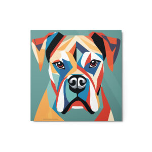 Metal Sketch - Boxer (Geometric Grace) 12" x 12"