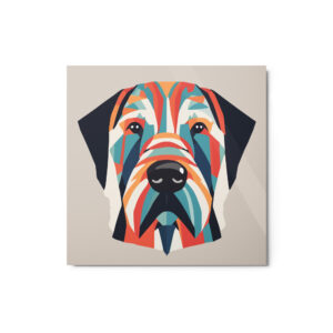 Metal Sketch - Bouvier des Flandres (Geometric Grace) 12" x 12"
