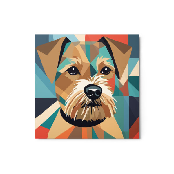 Metal Sketch - Border Terrier (Geometric Grace) 12" x 12"