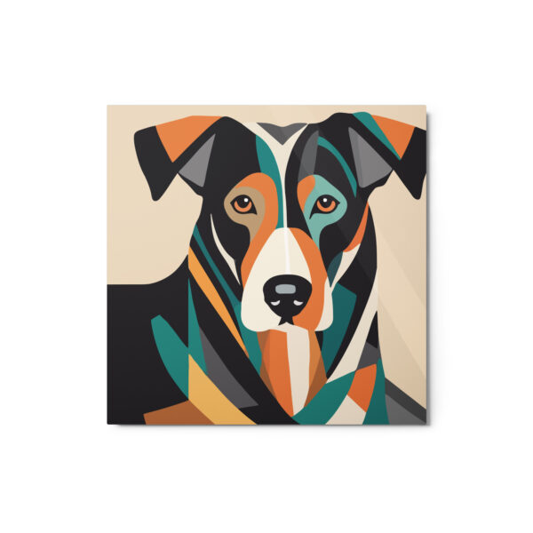 Metal Sketch - Black & Tan Coonhound (Geometric Grace) 12" x 12"