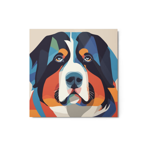 Metal Sketch - Bernese Mountain Dog (Geometric Grace) 12" x 12"