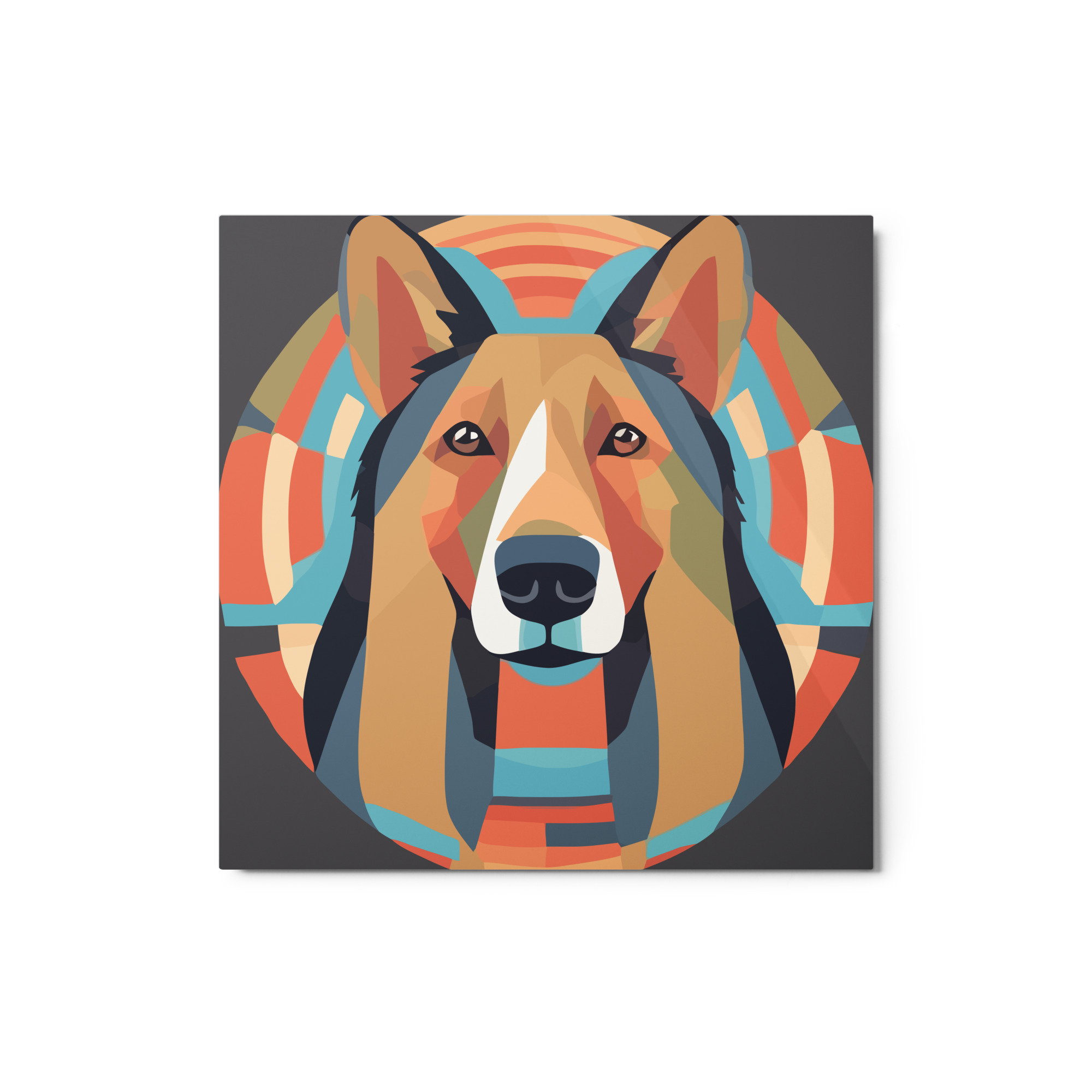 Metal Sketch - Belgian Tervuren (Geometric Grace) 12" x 12