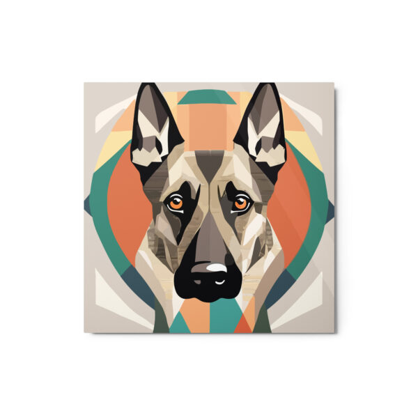 Metal Sketch - Belgian Malinois (Geometric Grace) 12" x 12"