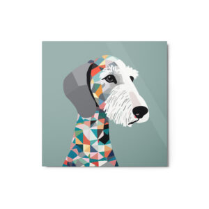Metal Sketch - Bedlington Terrier (Geometric Grace) 12" x 12"
