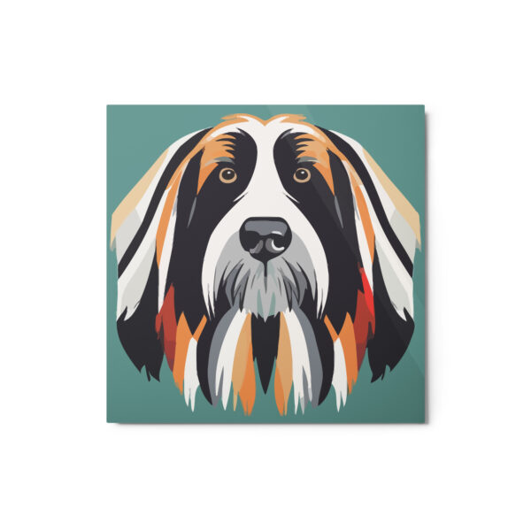 Metal Sketch - Bearded Collie (Geometric Grace) 12" x 12"