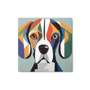 Metal Sketch - Beagle (Geometric Grace) 12" x 12"