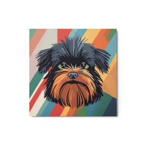 Metal Sketch - Affenpinscher (Geometric Grace) 12" x 12"